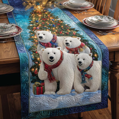 Tree Bears Quilted Table Runner Halloween Table Runner Thanksgiving Table Decor