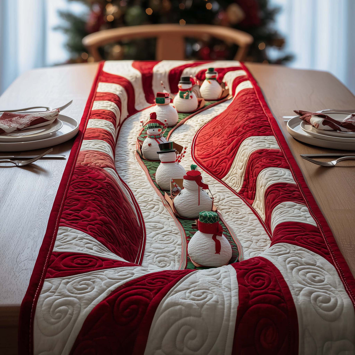 Candy Lane Quilted Table Runner Halloween Table Runner Thanksgiving Table Decor