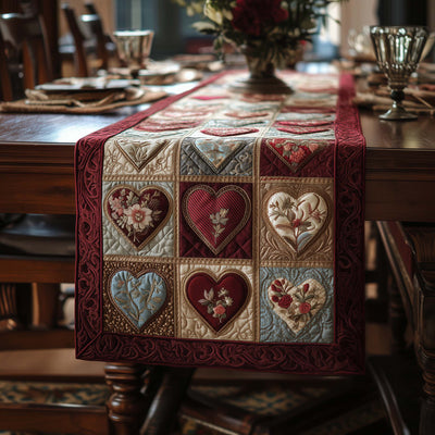 Love Patch Quilted Table Runner Halloween Table Runner Thanksgiving Table Decor