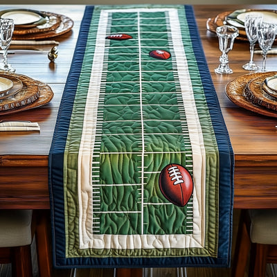 Touchdown Quilted Table Runner Halloween Table Runner Thanksgiving Table Decor