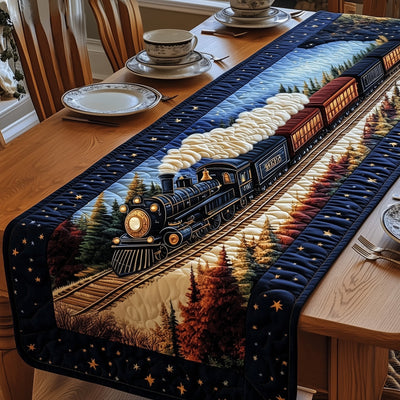 Train Quilted Table Runner Halloween Table Runner Thanksgiving Table Decor