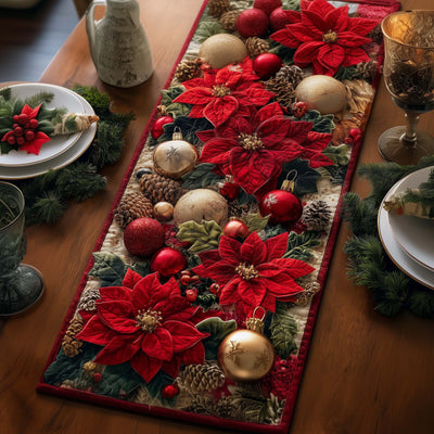 Christmas Luxe Quilted Table Runner Halloween Table Runner Thanksgiving Table Decor