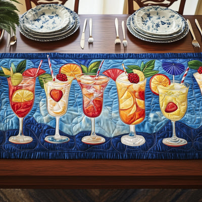 Aloha Cocktails Quilted Table Runner Halloween Table Runner Thanksgiving Table Decor