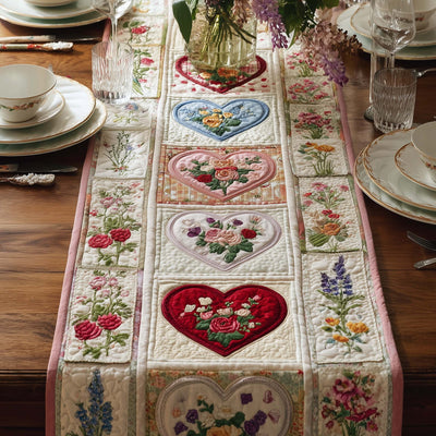 Floral Affection Quilted Table Runner Halloween Table Runner Thanksgiving Table Decor