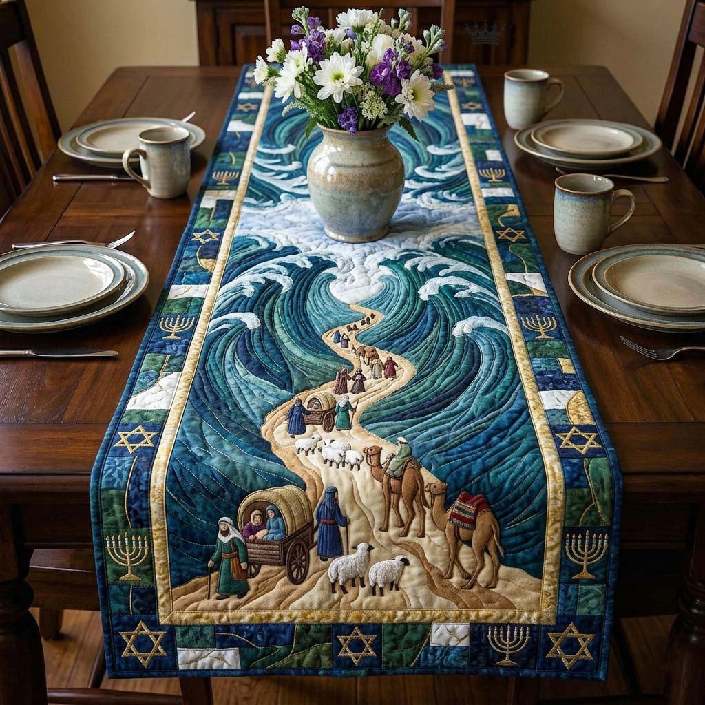 Divine Crossing Path Quilted Table Runner Halloween Table Runner Thanksgiving Table Decor