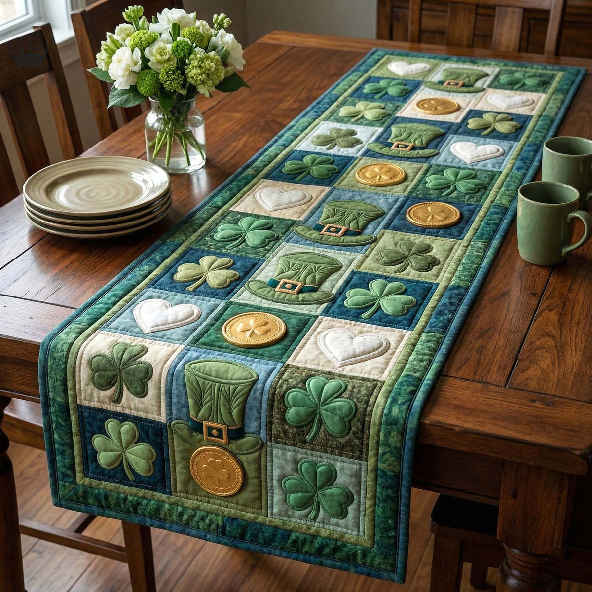Irish Blessing Quilted Table Runner Halloween Table Runner Thanksgiving Table Decor