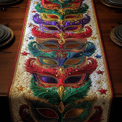 Mardi Gras Quilted Table Runner Halloween Table Runner Thanksgiving Table Decor