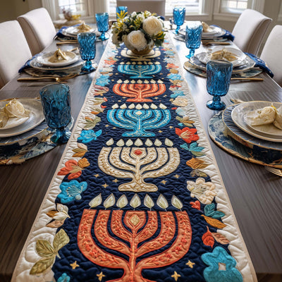 Festival of Lights Quilted Table Runner Halloween Table Runner Thanksgiving Table Decor