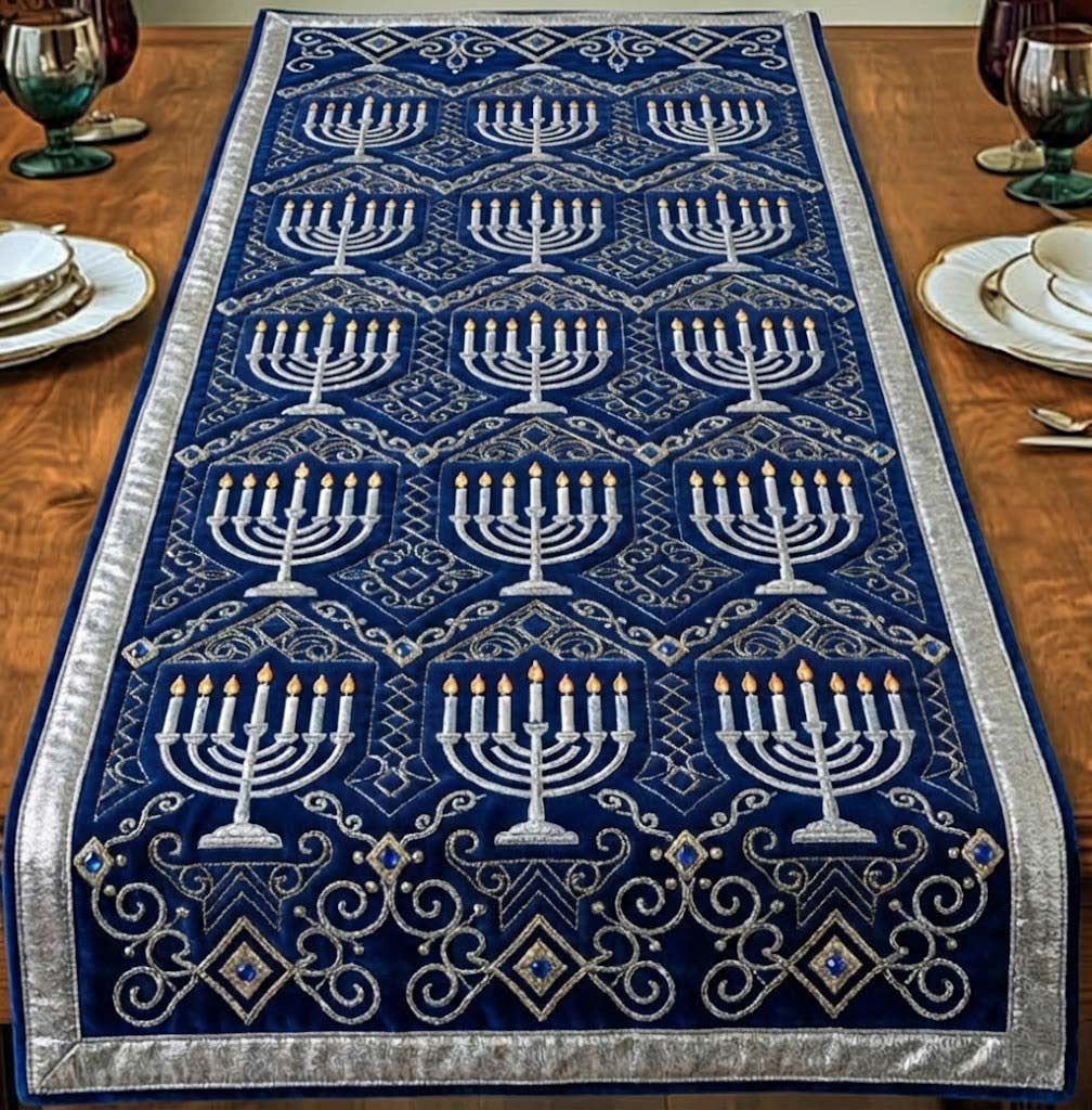 Festival of Lights Quilted Table Runner Halloween Table Runner Thanksgiving Table Decor
