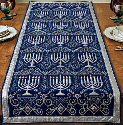 Festival of Lights Quilted Table Runner Halloween Table Runner Thanksgiving Table Decor