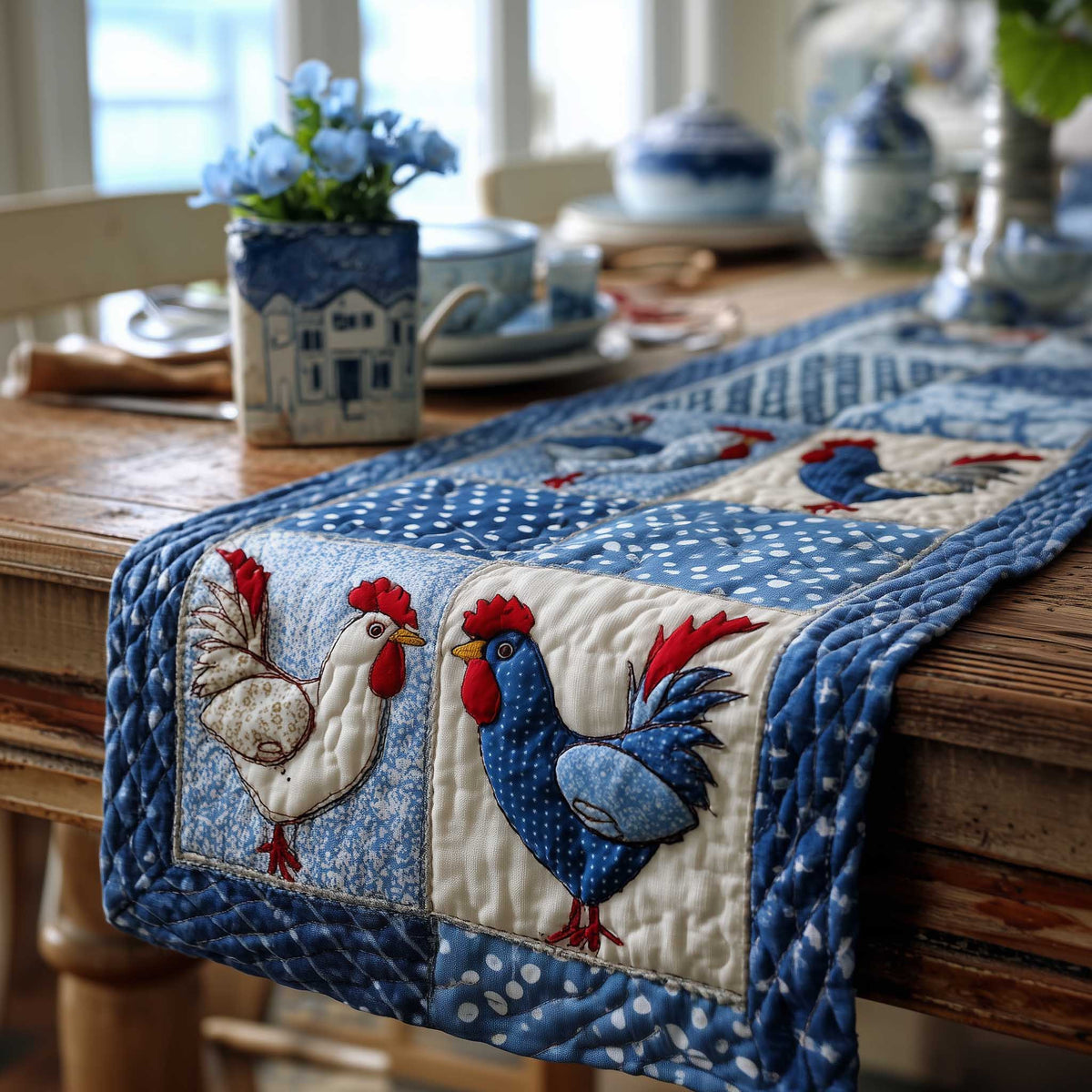 Chick Nest Quilted Table Runner Halloween Table Runner Thanksgiving Table Decor
