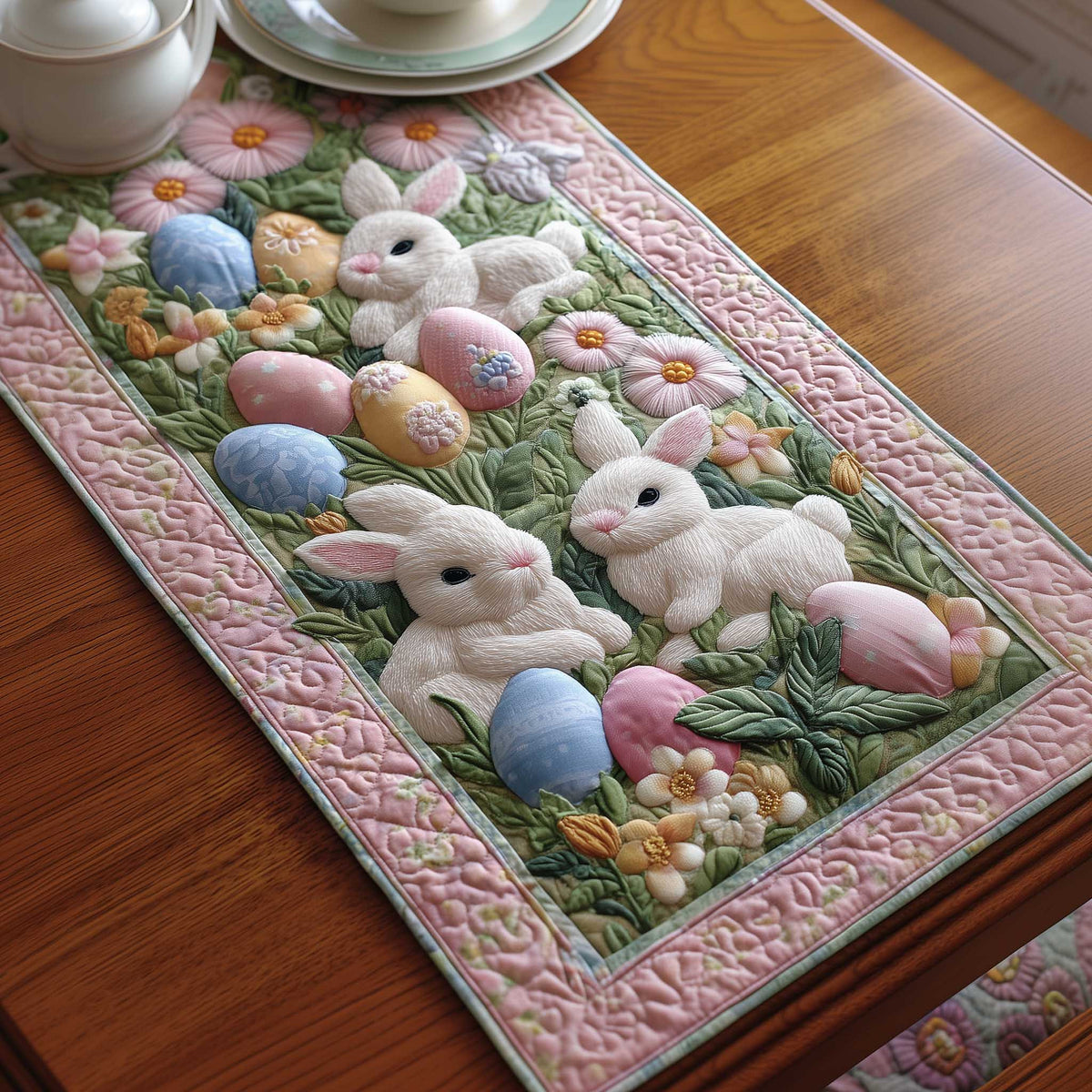 Easter Quilted Table Runner Halloween Table Runner Thanksgiving Table Decor