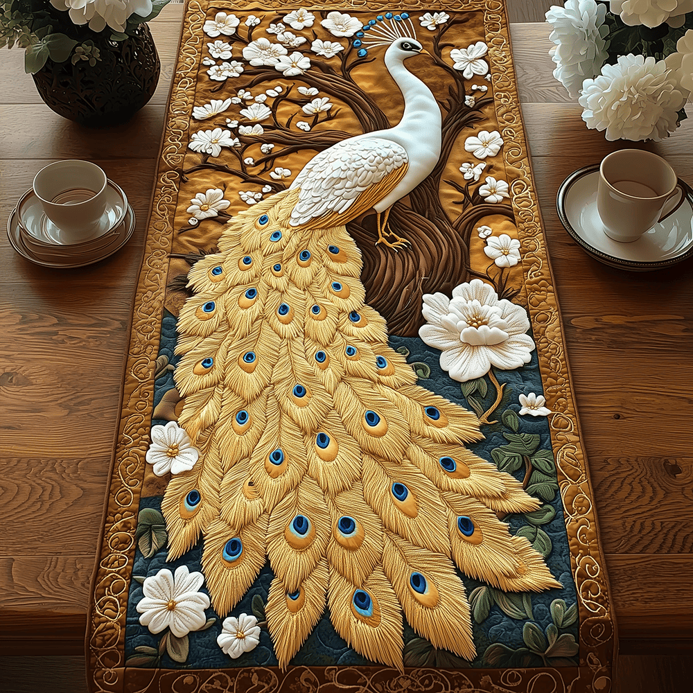 Aristocratic Charm Quilted Table Runner Halloween Table Runner Thanksgiving Table Decor