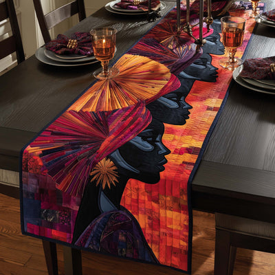 Melanin Queens Quilted Table Runner Halloween Table Runner Thanksgiving Table Decor
