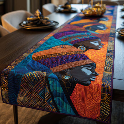 Melanin Queens Quilted Table Runner Halloween Table Runner Thanksgiving Table Decor