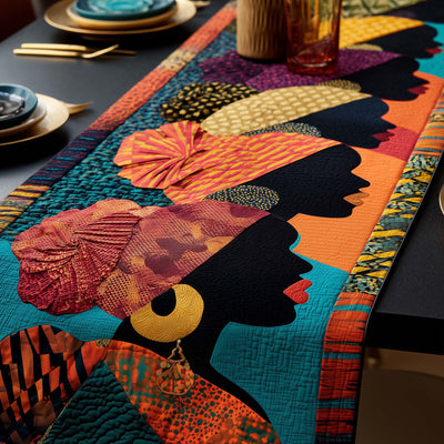 Melanin Queens Quilted Table Runner Halloween Table Runner Thanksgiving Table Decor