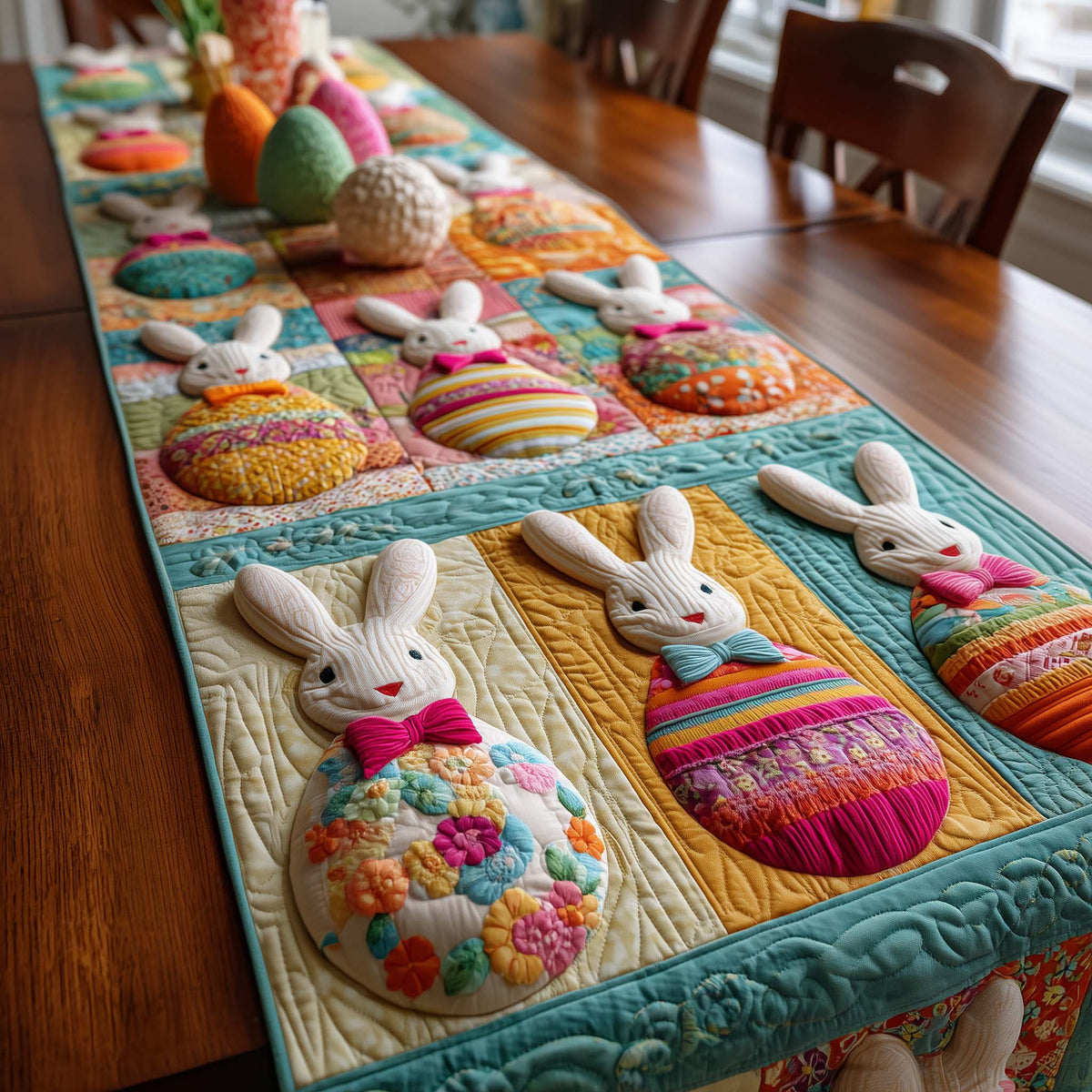 Easter Joy Quilted Table Runner Halloween Table Runner Thanksgiving Table Decor