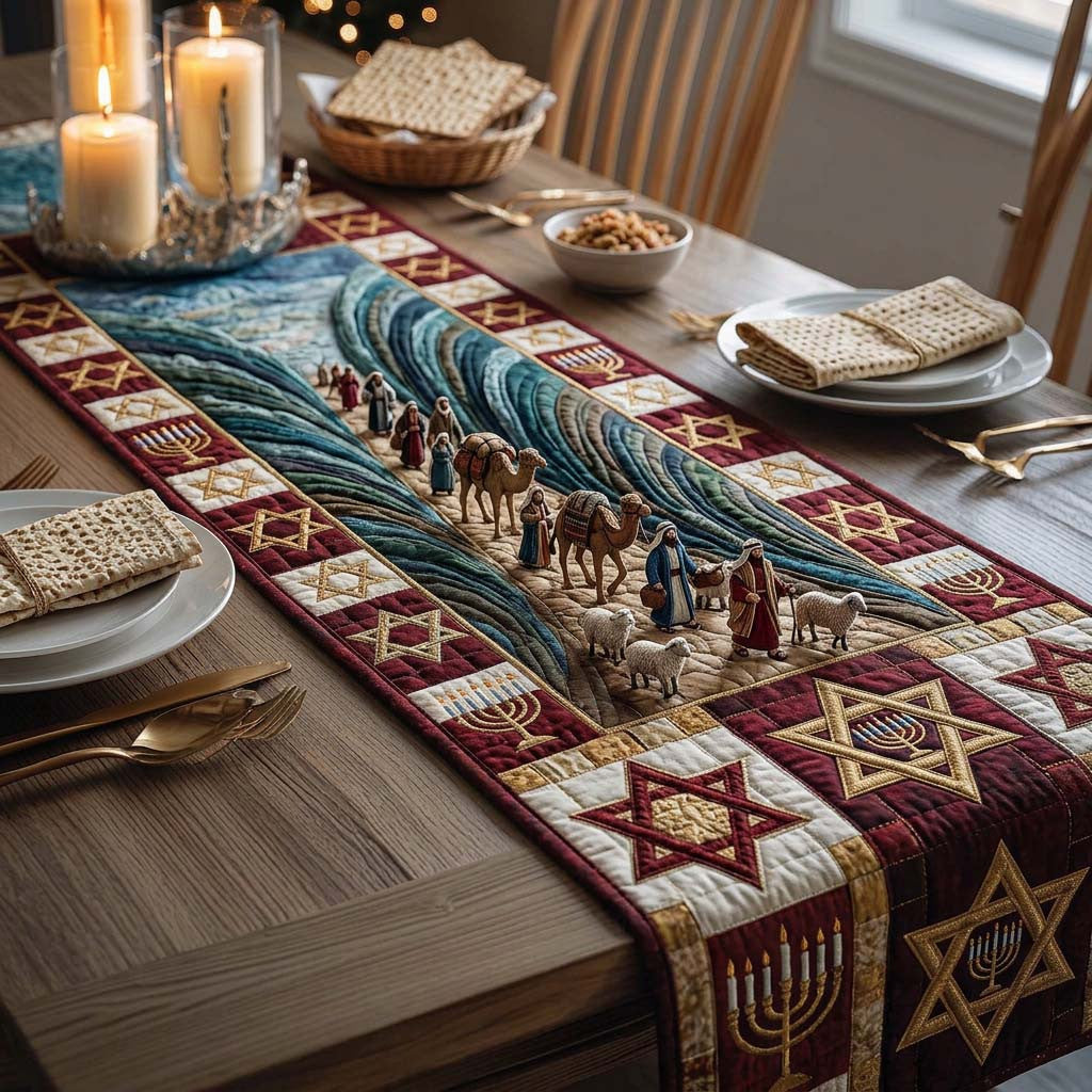 Freedom Exodus Story Quilted Table Runner Halloween Table Runner Thanksgiving Table Decor