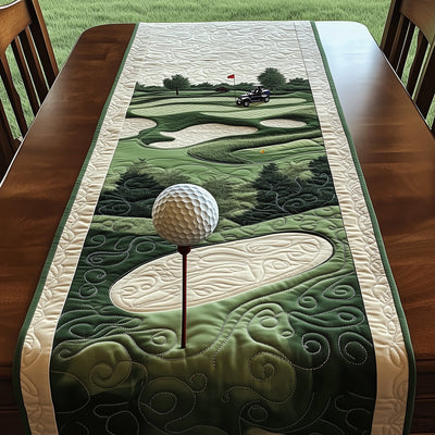 Fairway Dreams Quilted Table Runner Halloween Table Runner Thanksgiving Table Decor