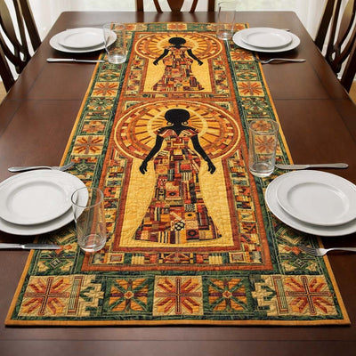 Solar Empress Quilted Table Runner Halloween Table Runner Thanksgiving Table Decor