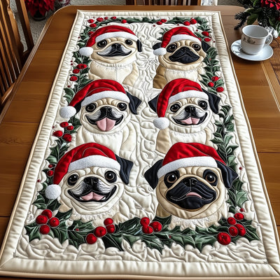 Jolly Pomeranian Quilted Table Runner Halloween Table Runner Thanksgiving Table Decor