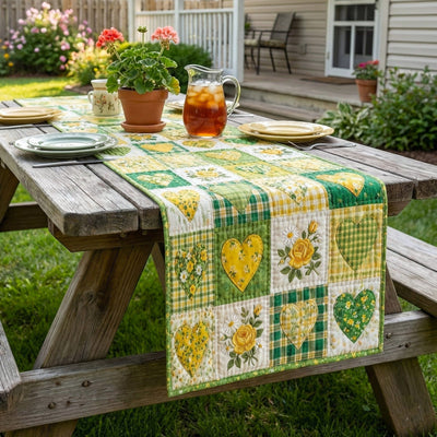 Springtime Adore Quilted Table Runner Halloween Table Runner Thanksgiving Table Decor