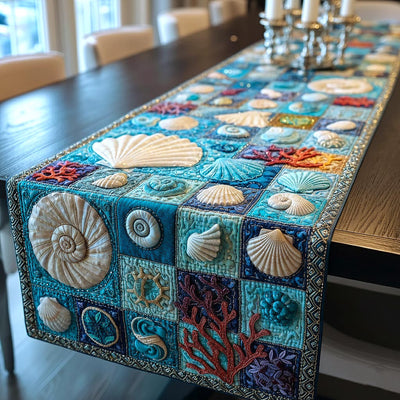 Sea Serenity Quilted Table Runner Halloween Table Runner Thanksgiving Table Decor