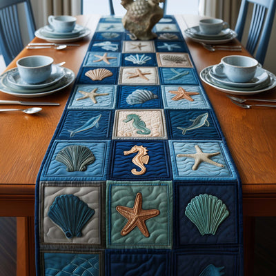 Ocean Party Quilted Table Runner Halloween Table Runner Thanksgiving Table Decor