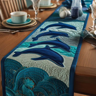 Ocean Party Quilted Table Runner Halloween Table Runner Thanksgiving Table Decor