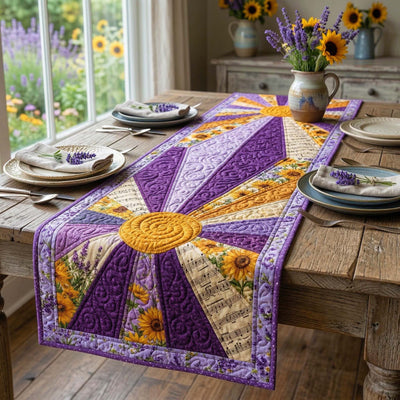 Lavender Sun Quilted Table Runner Halloween Table Runner Thanksgiving Table Decor