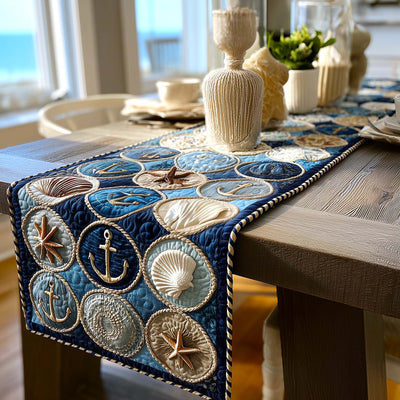 Coastal Patch Quilted Table Runner Halloween Table Runner Thanksgiving Table Decor