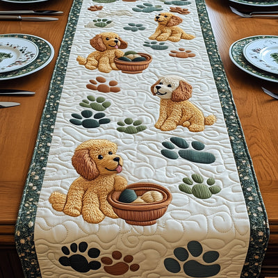 Poodle Quilted Table Runner Halloween Table Runner Thanksgiving Table Decor