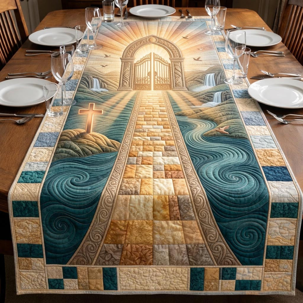 Sacred Pesach Quilted Table Runner Halloween Table Runner Thanksgiving Table Decor
