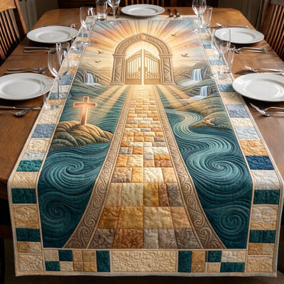 Sacred Pesach Quilted Table Runner Halloween Table Runner Thanksgiving Table Decor