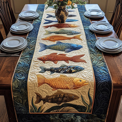 The Wild Catch Quilted Table Runner Halloween Table Runner Thanksgiving Table Decor