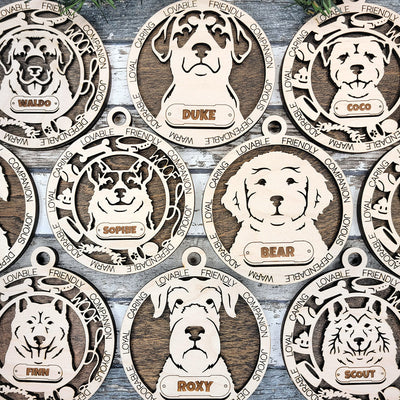 Pet Wood Sign, Family Christmas Ornament, Christmas Decor