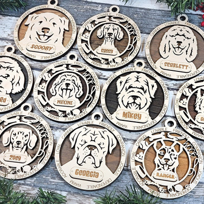 Pet Wood Sign, Family Christmas Ornament, Christmas Decor