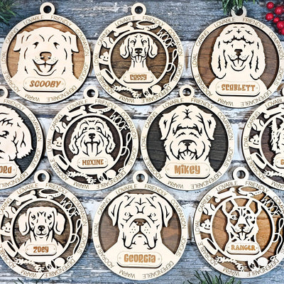 Pet Wood Sign, Family Christmas Ornament, Christmas Decor