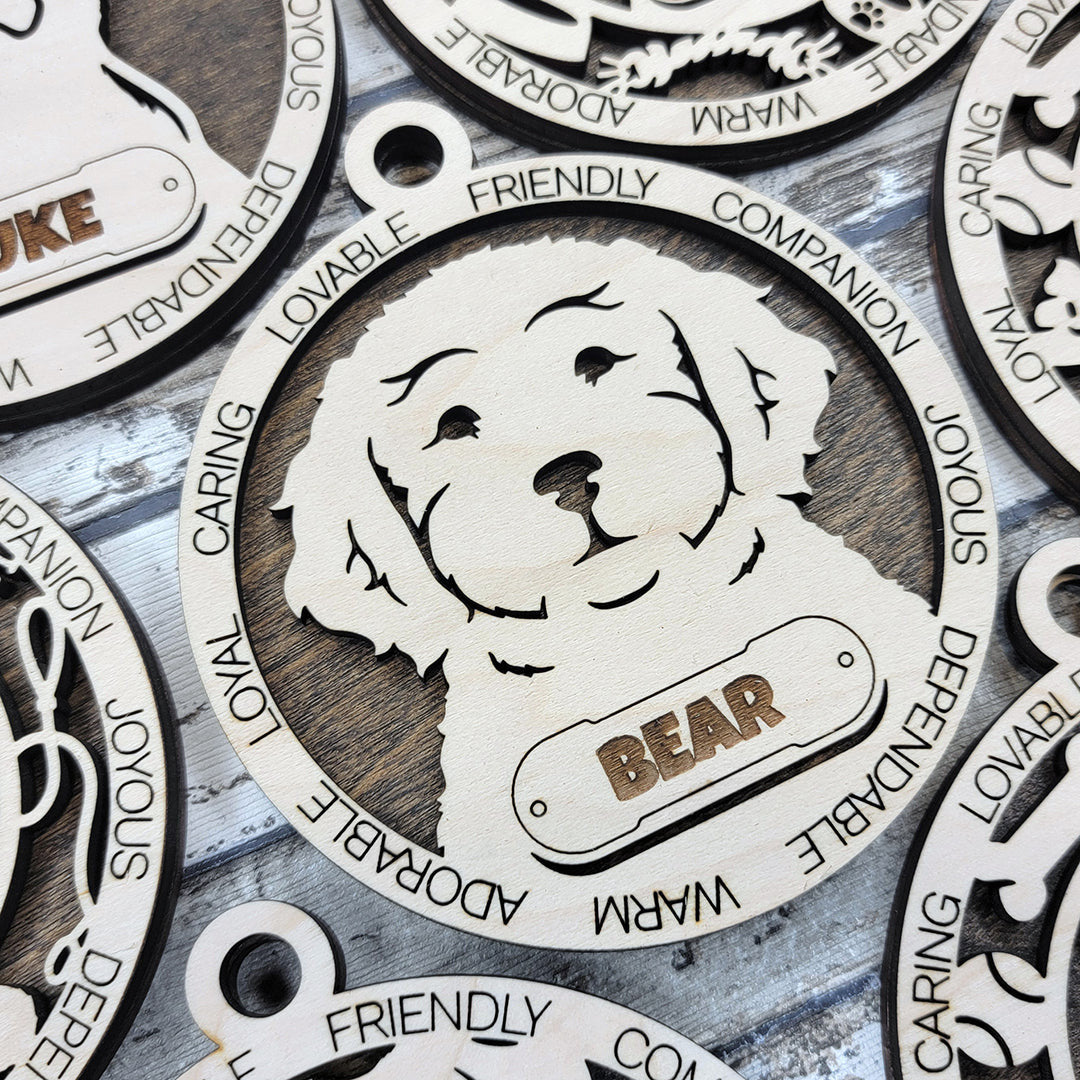 Pet Wood Sign, Family Christmas Ornament, Christmas Decor