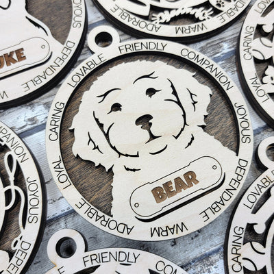 Pet Wood Sign, Family Christmas Ornament, Christmas Decor
