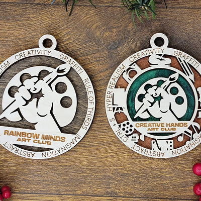 Art Club Wood Sign, Family Christmas Ornament, Christmas Decor