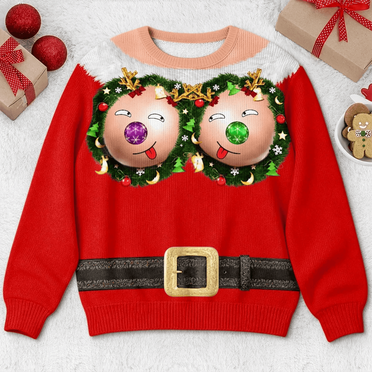 Custom Jingle My Baubles Sweatshirt, Personalized Christmas Gift For Women, Ugly Sweater