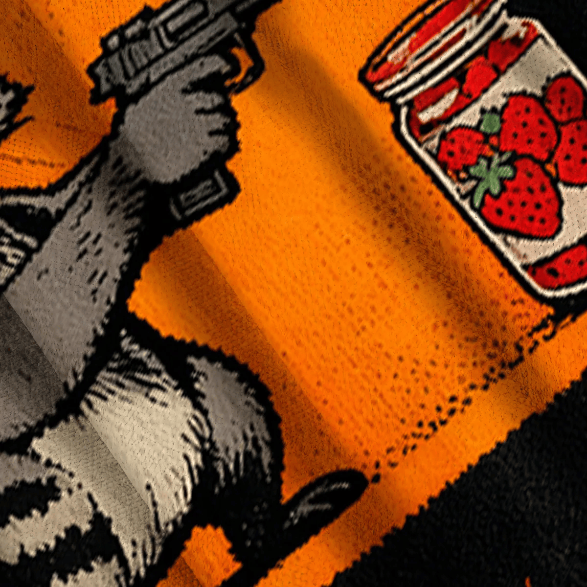 Strawberry Jams But My Glock Don't Funny Raccoon Ugly Sweater, Christmas Ugly Sweatshirt, Xmas Ugly Sweater