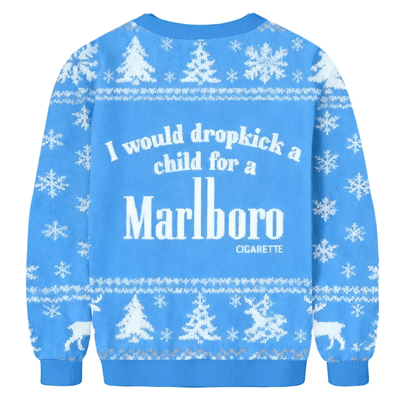I Would Dropkick A Child For A Diet Coke Cigarette Ugly Sweater, Funny Christmas Ugly Sweatshirt, Xmas Ugly Sweater