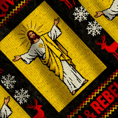 Truth & Rebellion Jesus Ugly Sweater, Funny Christmas Ugly Sweatshirt, Xmas Ugly Sweater, Christmas Gift For Christian