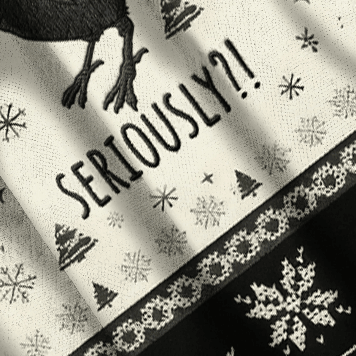 Raven Seriously Ugly Sweater, Funny Christmas Ugly Sweatshirt, Xmas Ugly Sweater