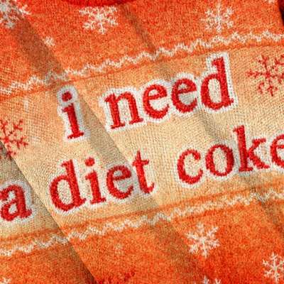 I Need A Diet Coke Ugly Sweater, Funny Christmas Ugly Sweatshirt, Xmas Ugly Sweater
