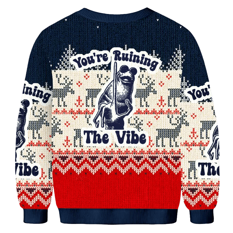 You're Ruining The Vibe Marcus The Worm Ugly Sweater, Funny Christmas Ugly Sweatshirt, Xmas Ugly Sweater