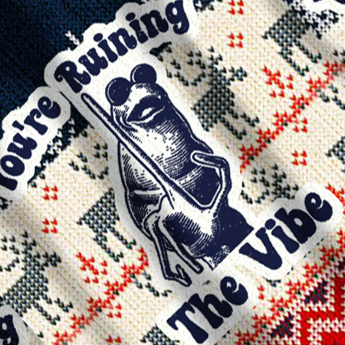 You're Ruining The Vibe Marcus The Worm Ugly Sweater, Funny Christmas Ugly Sweatshirt, Xmas Ugly Sweater
