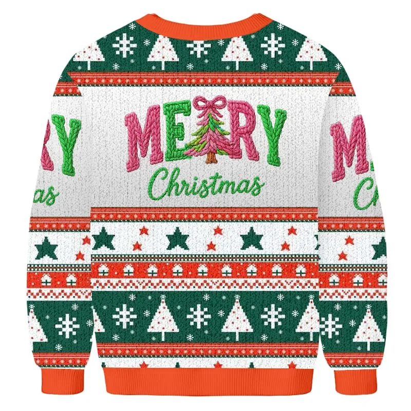 Merry Christmas Tree Funny Ugly Sweater, Ugly Xmas Sweater, Christmas Ugly Sweatshirt